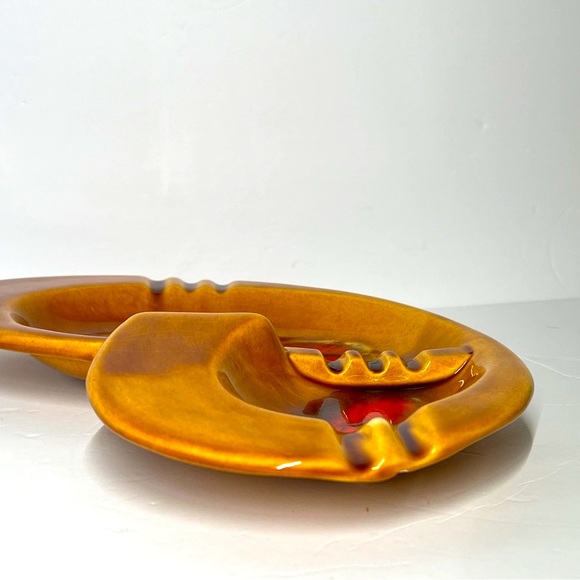 Vintage MCM Wade Of California Ceramic Boomerang Heart Ashtray Coin Trinket Tray - Picture 3 of 13